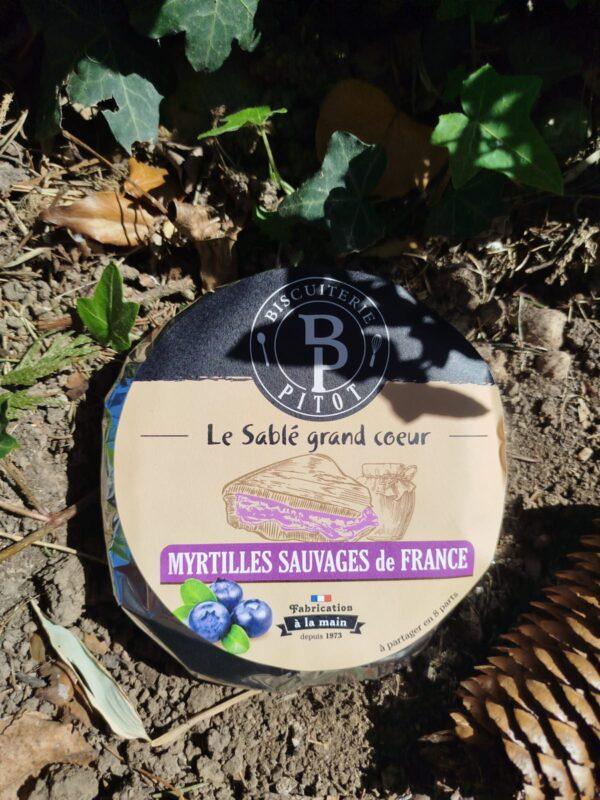 Sablé grand coeur myrtilles sauvages de France 300 gr